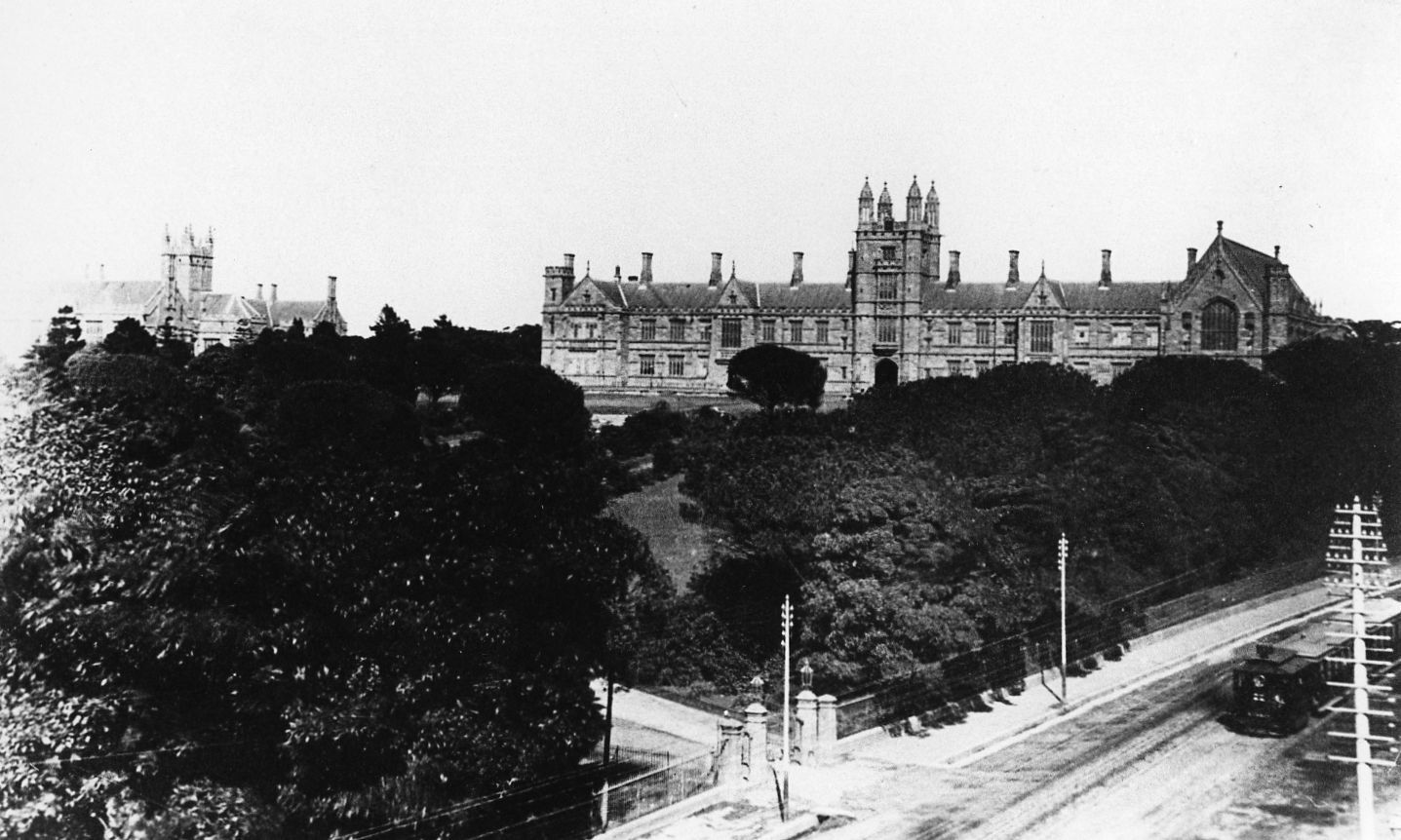 MAIN BUILDING AND GREAT HALL FROM PARRAMATTA ROAD