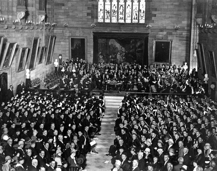 CONFERRING OF DEGREES IN THE GREAT HALL