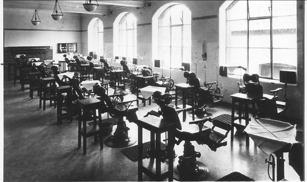 INTERIOR OF DENTAL HOSPITAL, CHALMERS STREET SYDNEY SHOWING DENTISTS CHAIRS