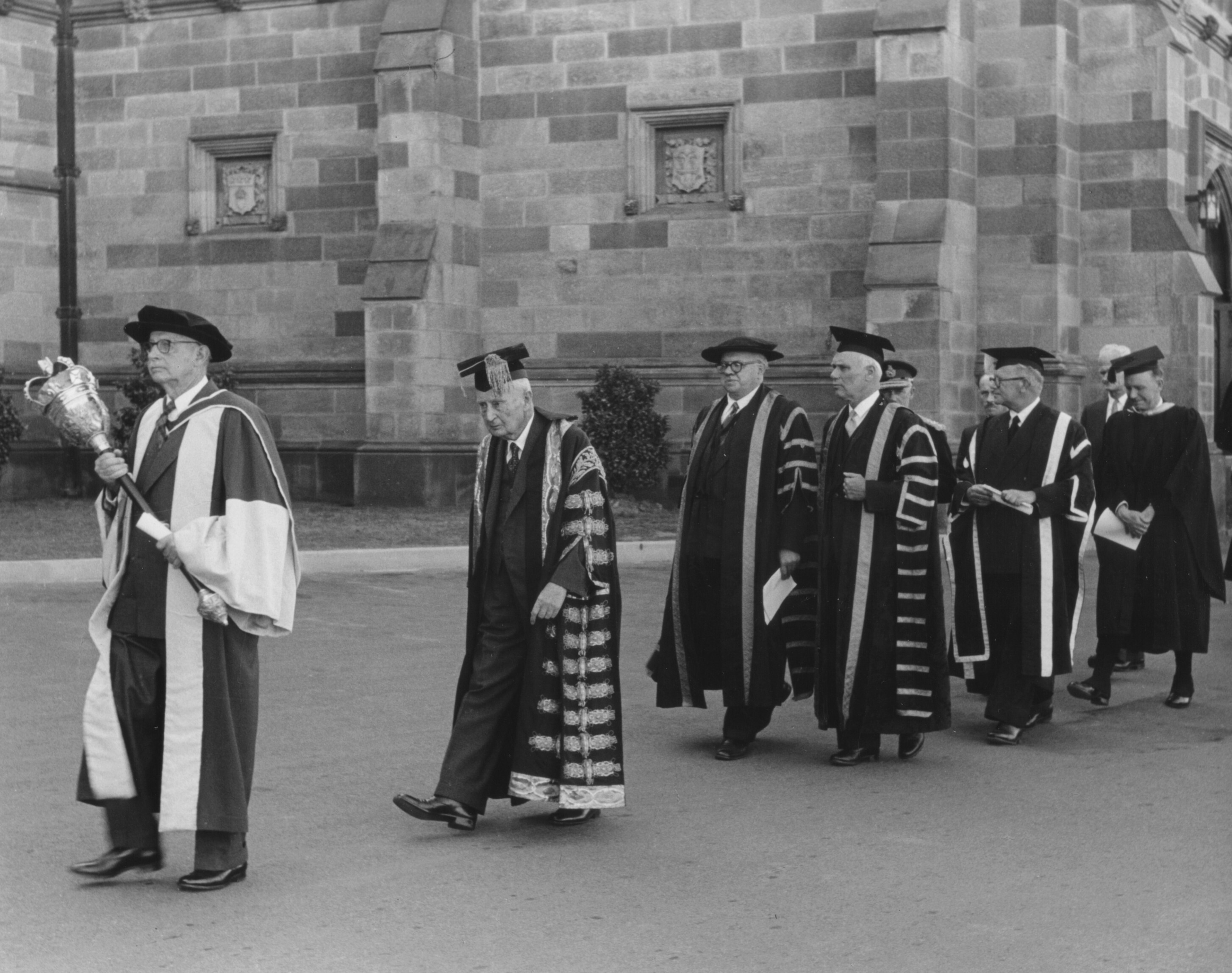 ACADEMIC PROCESSION IN FRONT OF MAIN BUILDING