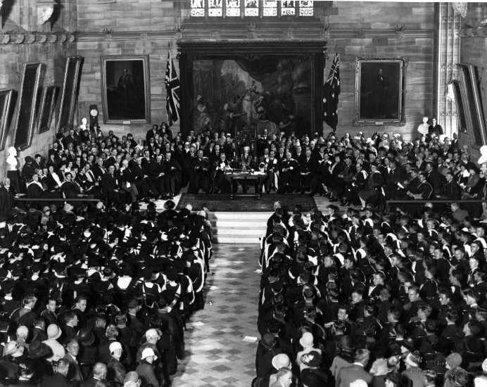 GRADUATION CEREMONY IN THE GREAT HALL