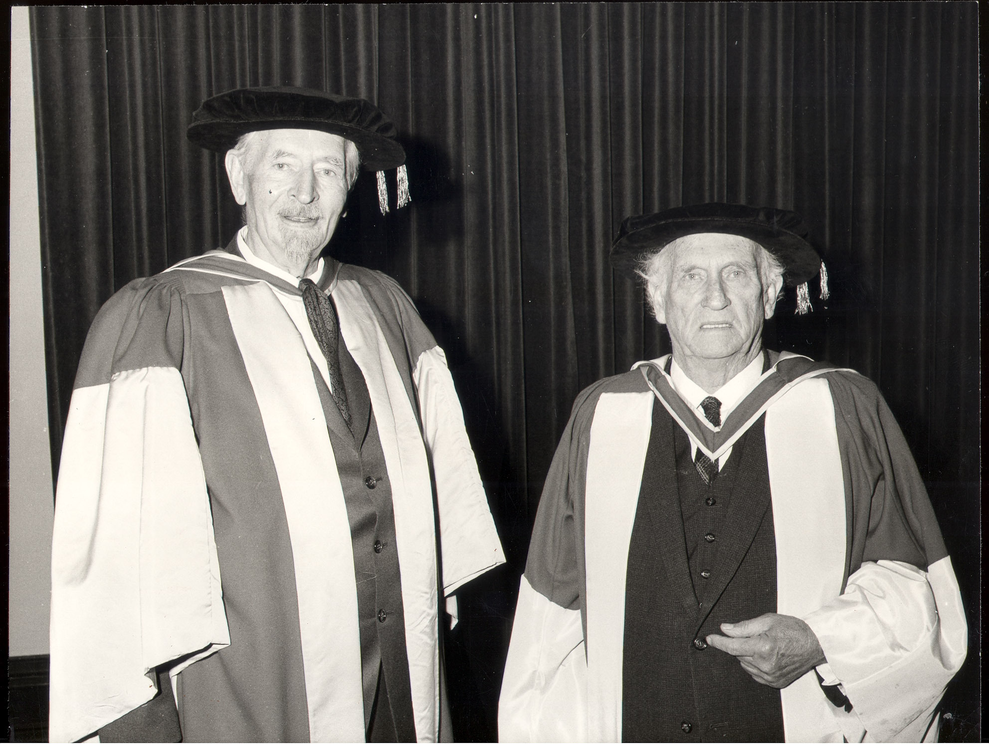 Emeritus Professor Leslie Wilkinson and Lloyd Rees on the occasion of Rees's Hon. D.Litt