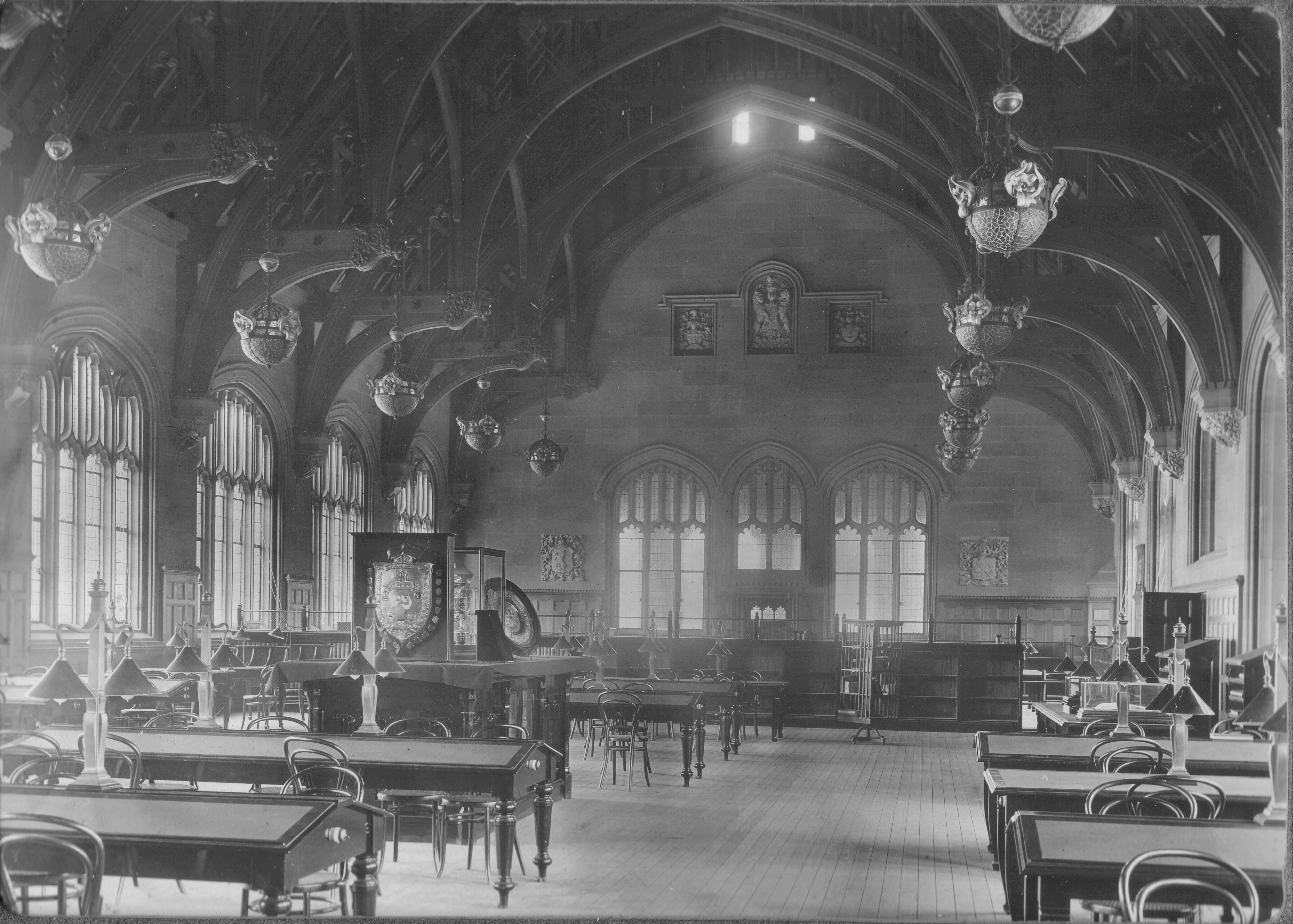 INTERIOR OF FISHER LIBRARY READING ROOM, NOW MACLAURIN HALL